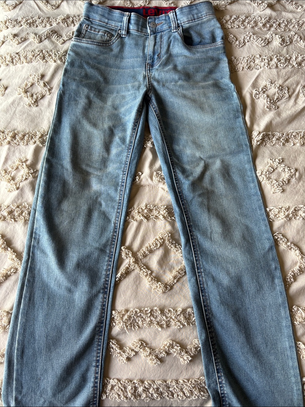 Levi's Boys Light Blue Straight-Leg Jeans